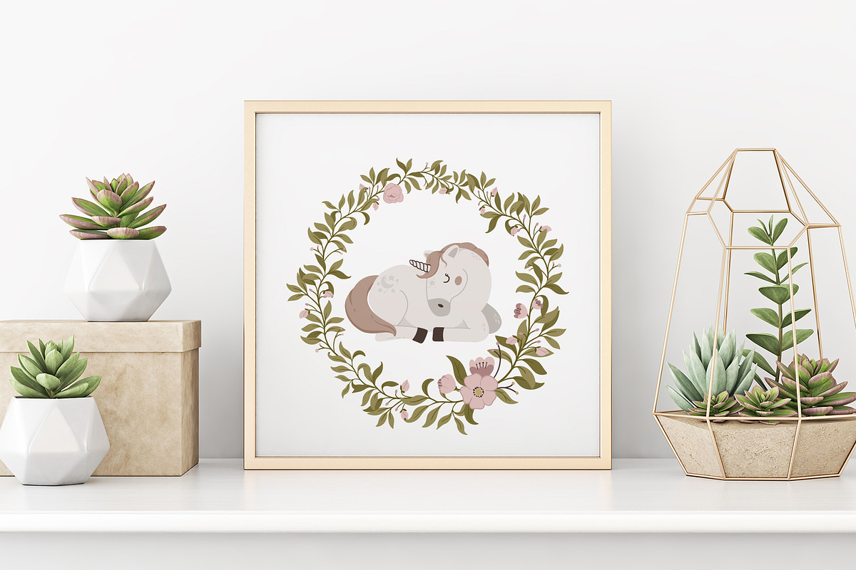 Unicorns, Moon & Rainbow, an Animal Illustration by Nadezhda Mikhailova (Photo 8 of 16)