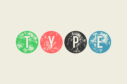 Circular Stamp Retro Vector Type