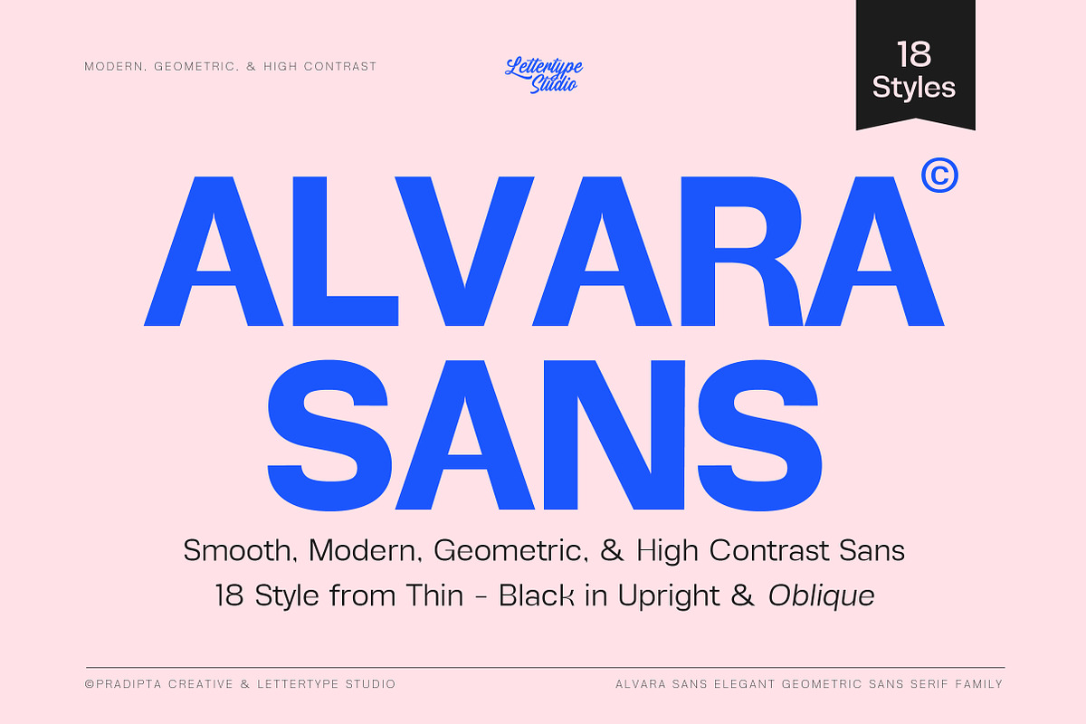 Alvara Sans High Contrast Family, a Sans Serif Font by Lettertype Studio (Photo 1 of 15)