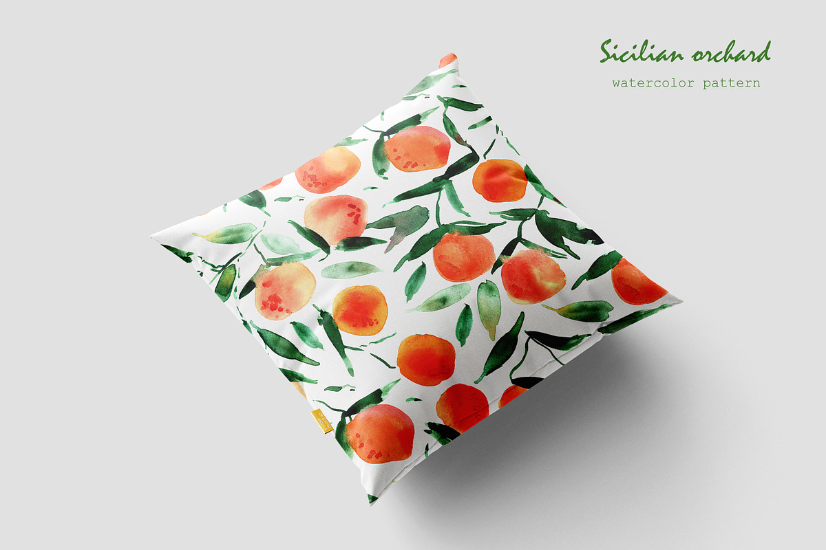 Sicilian orchard - seamless pattern, a Pattern Graphic by Katerina Tova (Photo 8 of 11)