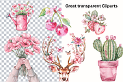 Pink Flower Garden Illustration Pink, a Decorative Illustration by Paper Artsthetics (Thumbnail 2 of 4)