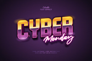 Text Effect Cyber Monday, a Layer Style Add-On by Navy Graphic
