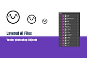 Emoticons, an Outline Icon by Sooodesign (Thumbnail 2 of 2)