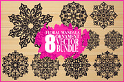 Floral Ornament Mandala Bundle, an Illustration by Artivon (Thumbnail 1 of 9)