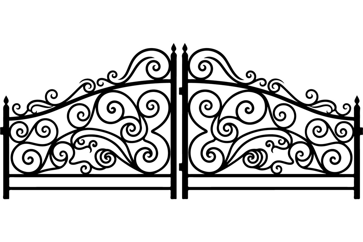 Ornamental Metal Fence Design Vector, an Object Graphic by Designer_Momina (Photo 12 of 13)