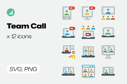 Basicons / Business / Team Call, a Duotone Icon by EDT.Graphics