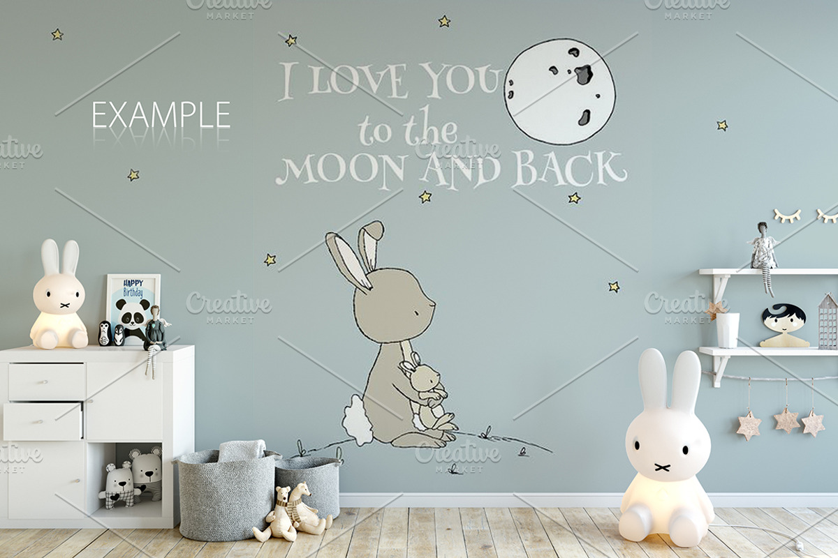 KIDS WALL & FRAMES Mockup Bundle - 2, a Print Template by Yuri-U (Photo 18 of 43)
