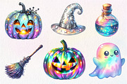 Cute Halloween Iridescent Clipart, an Illustration by Dream Creation (Thumbnail 7 of 7)