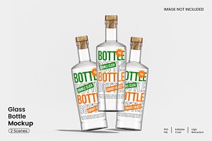 Glass Bottle Mockup, a Packaging Mockup by Unerispace