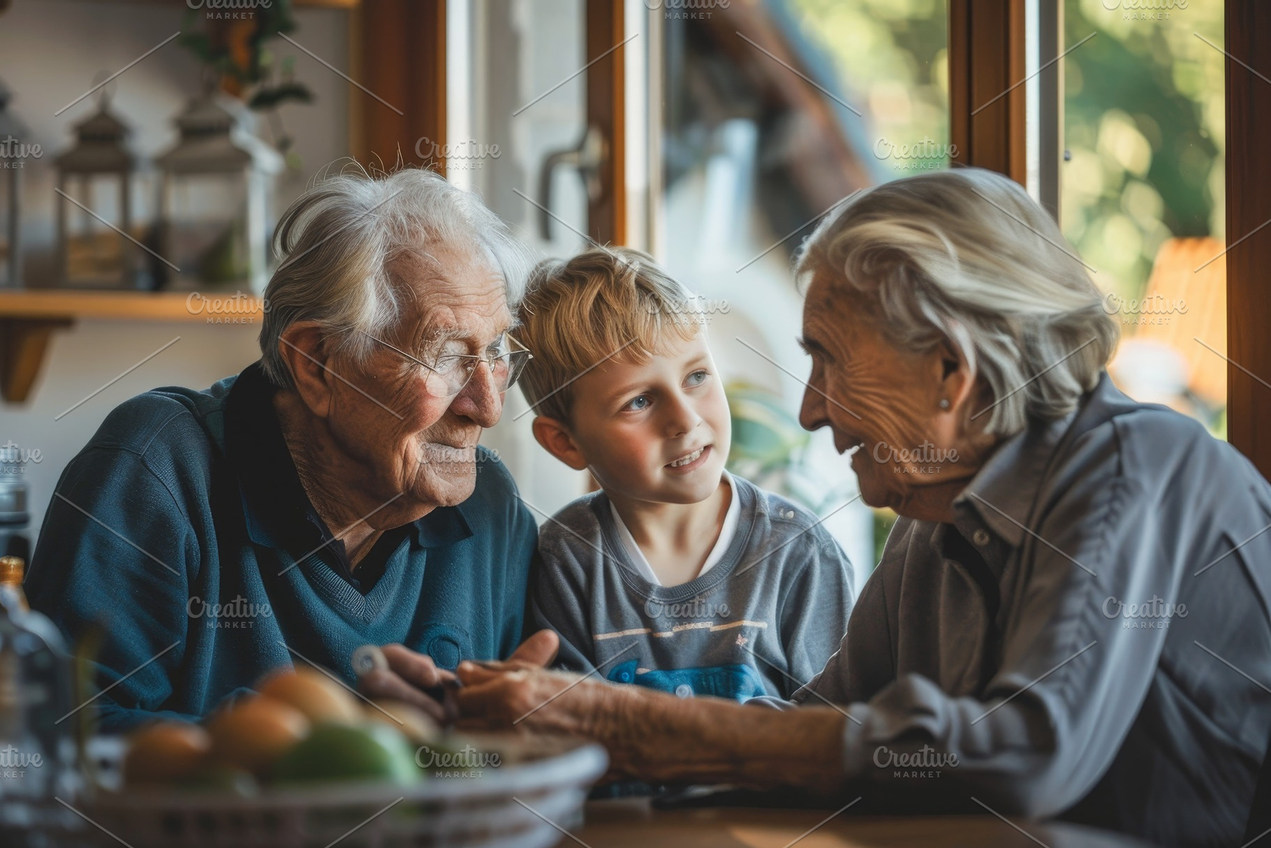 An elderly couple and a young boy ar, a Photo by Iftikhar Alam