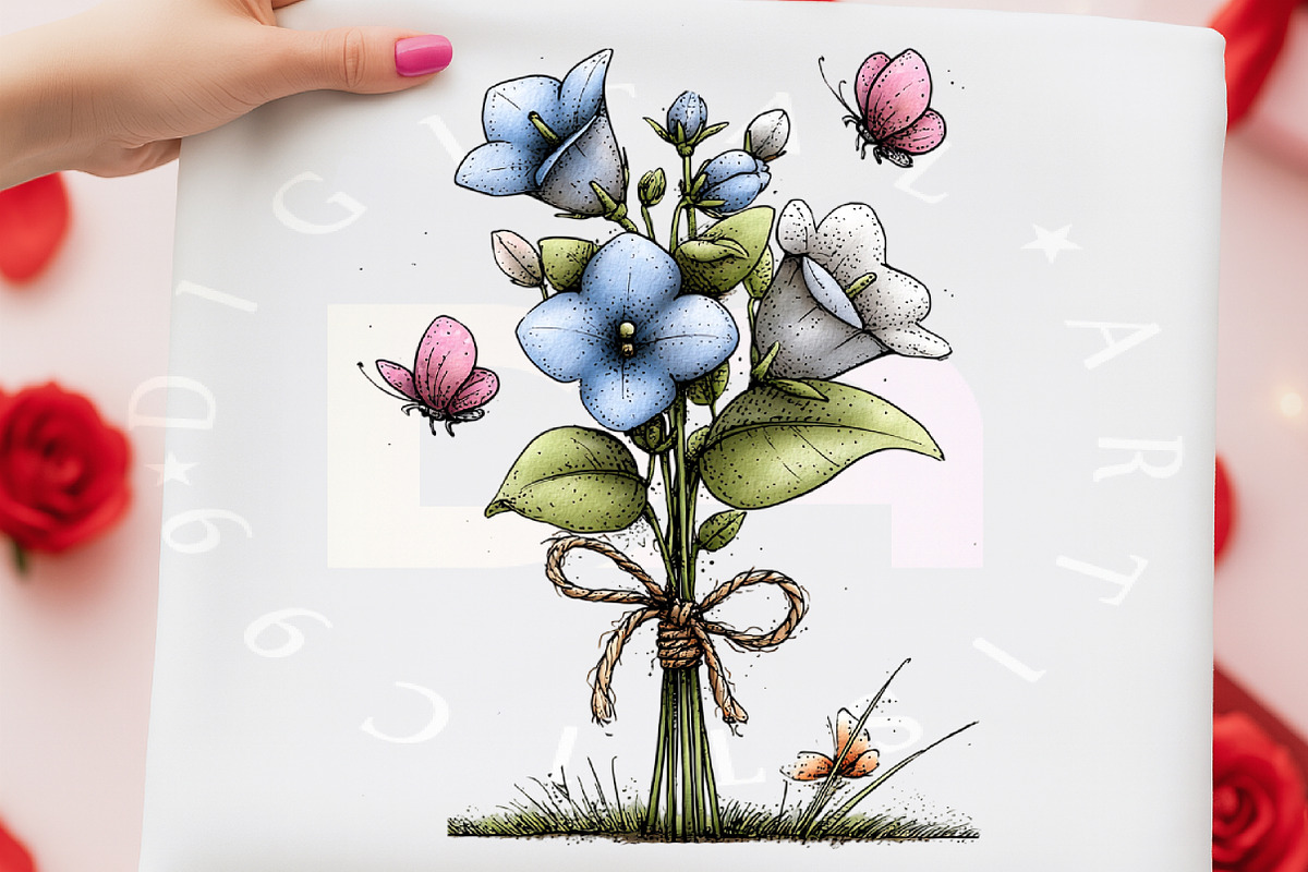 Whimsical Floral Butterfly Graphics, a Transportation Illustration by Digital Artistic99 (Photo 4 of 9)