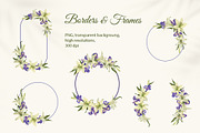 White Lily and Blue Iris set, a Decorative Illustration by L- design studio (Thumbnail 7 of 9)