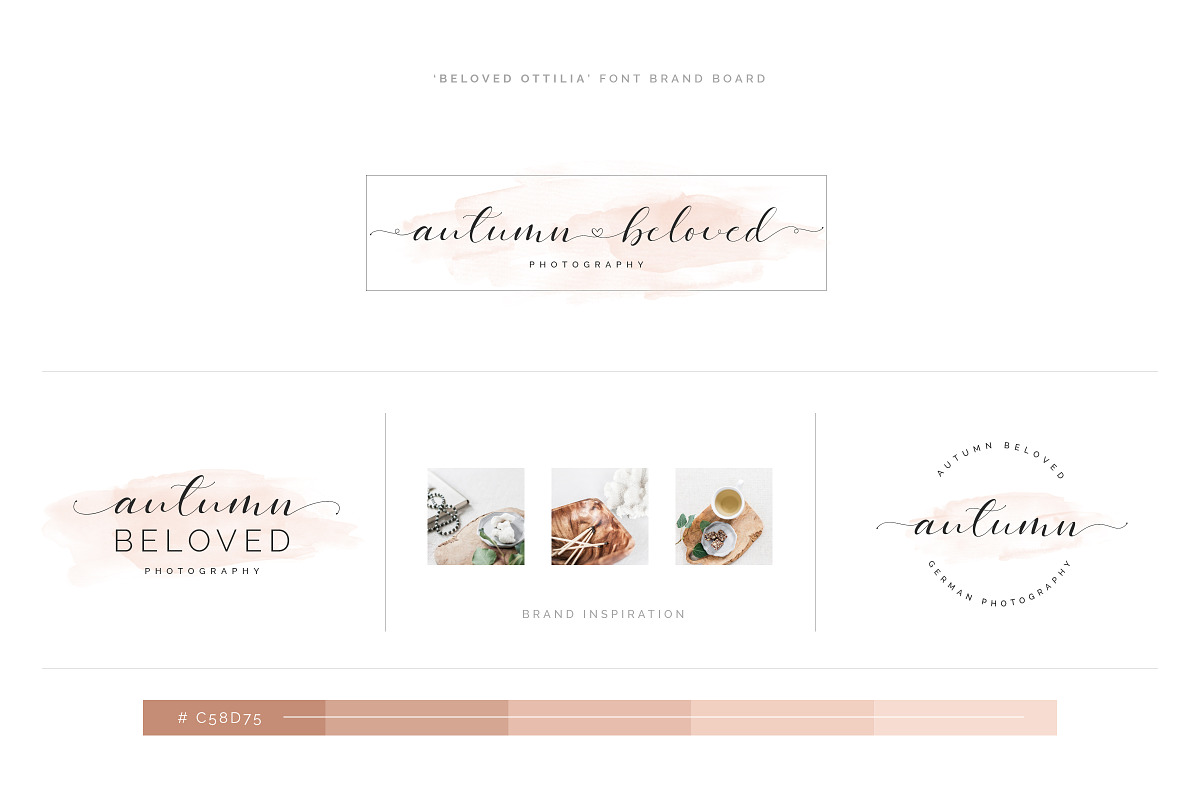 Beloved Ottilia Font + Free Logos, a Script Font by SNIPESCIENTIST (Photo 11 of 23)