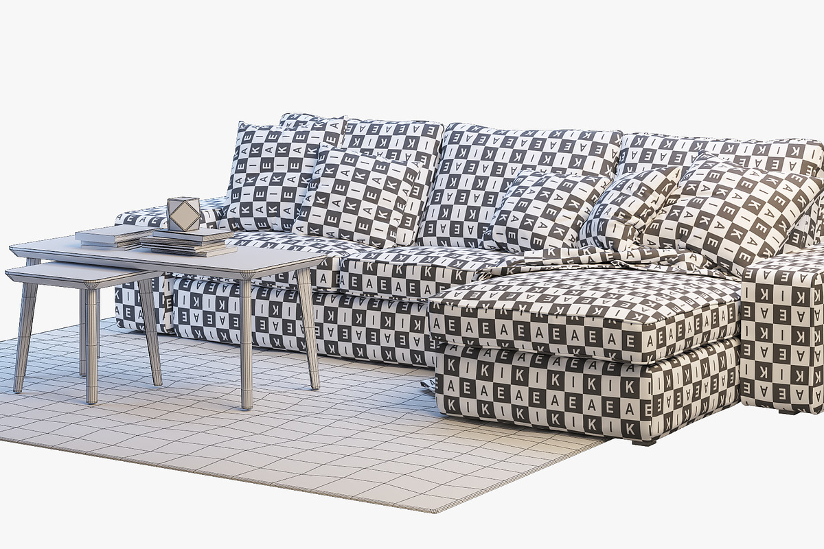 Chaise longue sofa 3d model, a Furniture 3D Model by 3dmitruk (Photo 10 of 11)