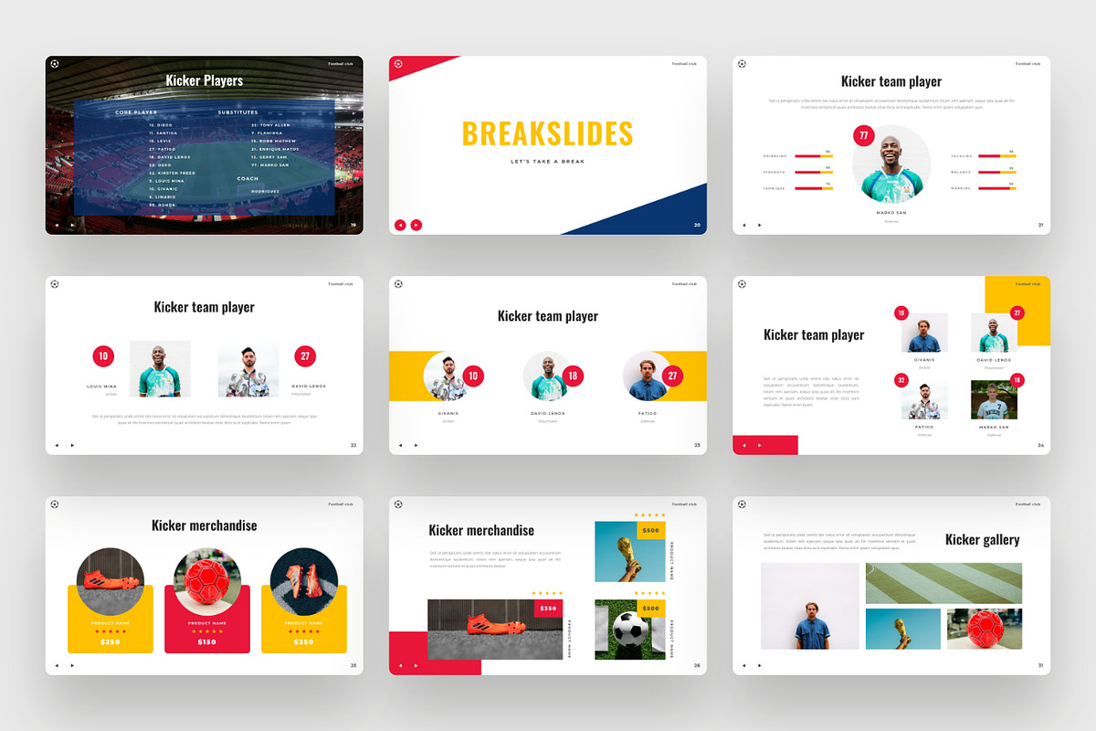 Kicker - Soccer & Footbal PowerPoint, a Presentation Template by BeadyLab (Photo 4 of 6)
