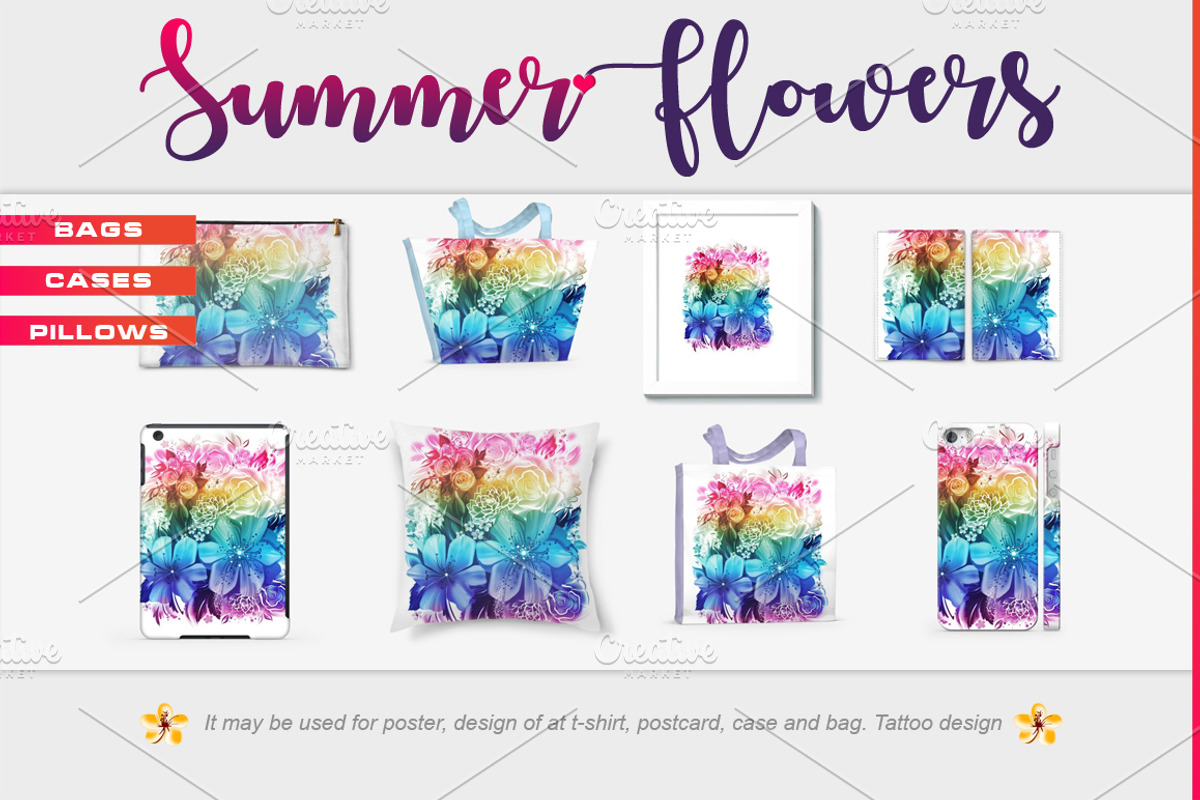 Summer flowers, photoshop painting, a Decorative Illustration by Allween (Photo 11 of 13)