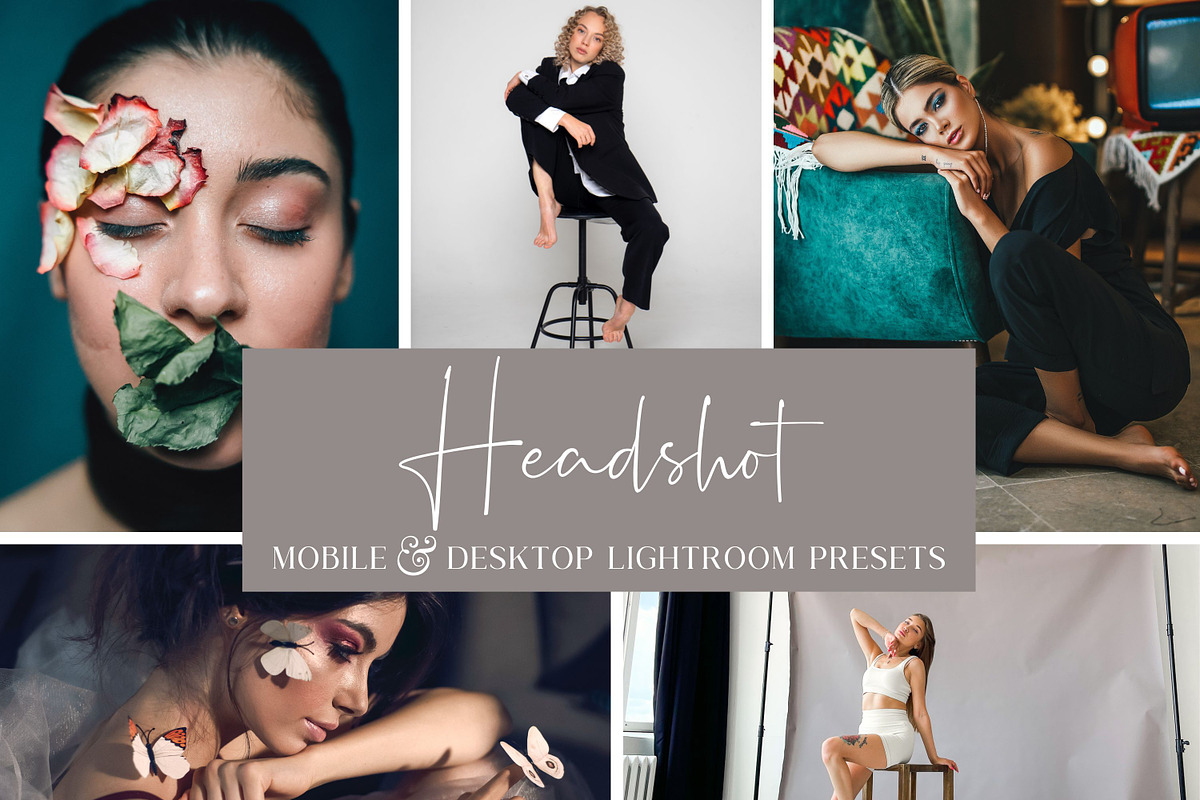 10 HEADSHOT LIGHTROOM PRESETS, an Action Add-On by Emma Kate Creative (Photo 1 of 10)