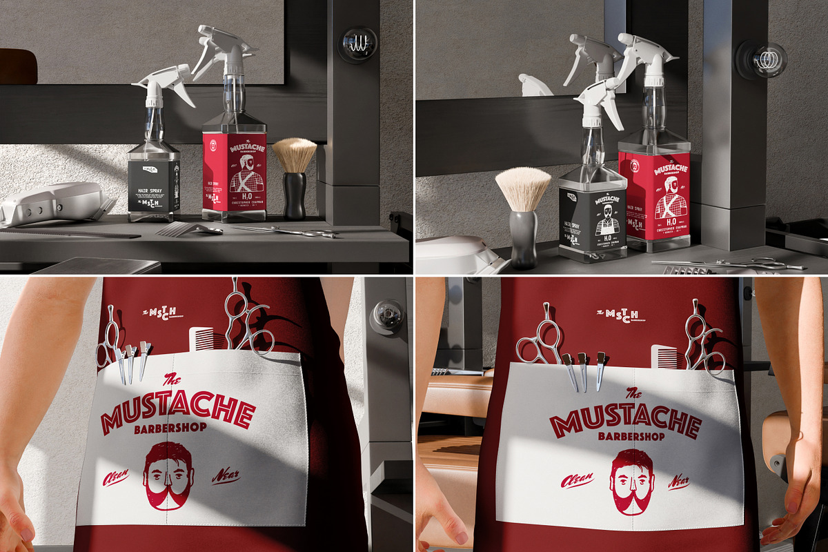 38 Barbershop Saloon Branding Mockup, an Advertising Mockup by Vitora Mockup (Photo 10 of 13)