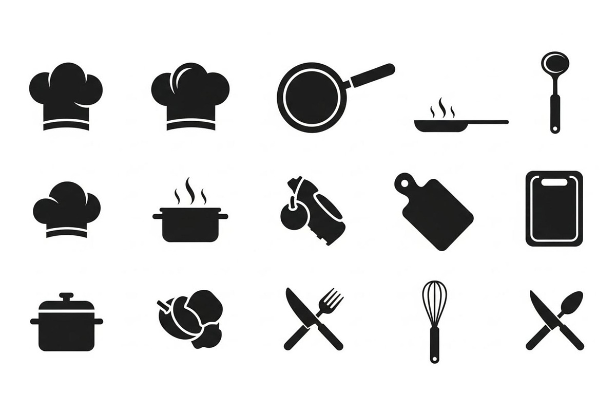 Kitchen Cooking Icon Vector Bundle, an Illustration by jahid234 (Photo 29 of 51)