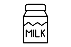 Milk Line Icon, an Icon by Pexelpy