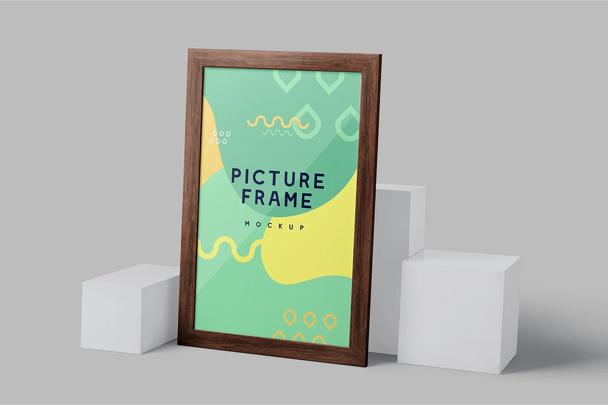 5 Rectangular Picture Frame Mockups, an Advertising Mockup by megostudi0 (Photo 3 of 7)