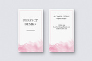 Gentle Watercolor Business Card, a Business Card Template by Perfect Design (Thumbnail 1 of 4)