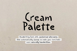 Cream Palette Natural Handwritten