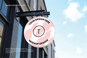 STORE HANGING SIGNAGE MOCKUP, an Advertising Mockup by DOBE Studio (Thumbnail 14 of 14)