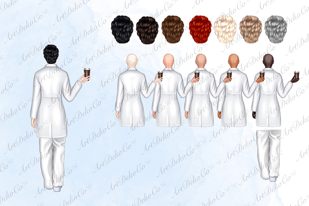 Doctor Clipart, Create Doctor, a Person Illustration by DekoArt (Photo 4 of 7)