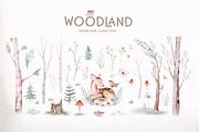 Watercolor woodland collection, an Animal Illustration by Peace ART (Thumbnail 5 of 14)