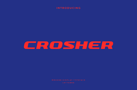 Crosher - Modern Sport Typeface, a Sans Serif Font by Letterna