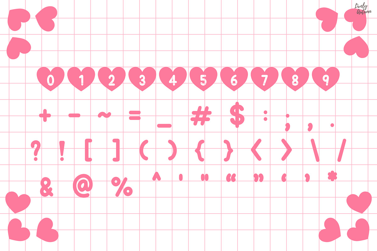 Valentine | Heart Decorative Font, a Symbol Font by LivelyAutumn11.11 (Photo 3 of 4)