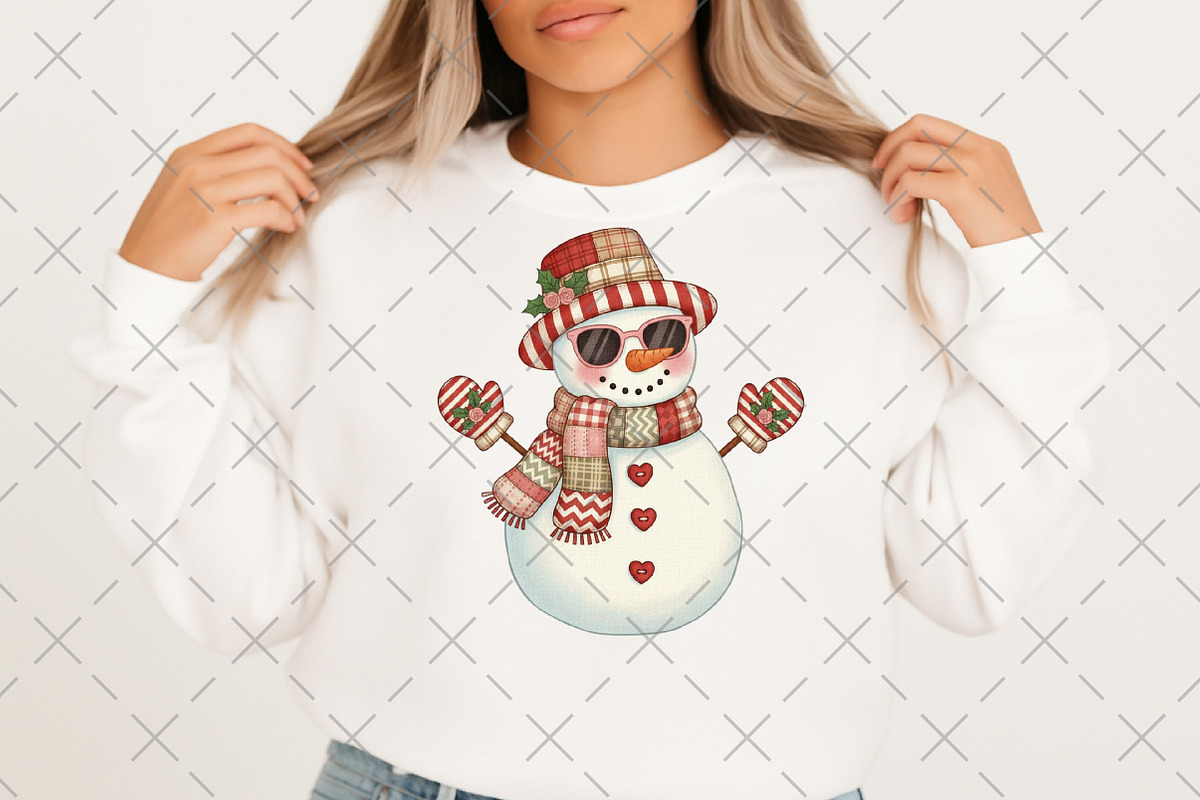 Cool Snowman Sunglasses PNG, an Illustration by Craft Nest (Photo 2 of 6)