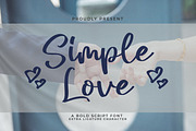 Simple Love, a Script Font by Integritype Studio (Thumbnail 1 of 15)