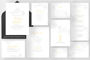 Elegant Floral Wedding Suite, an Invitation Template by Azka Creative
