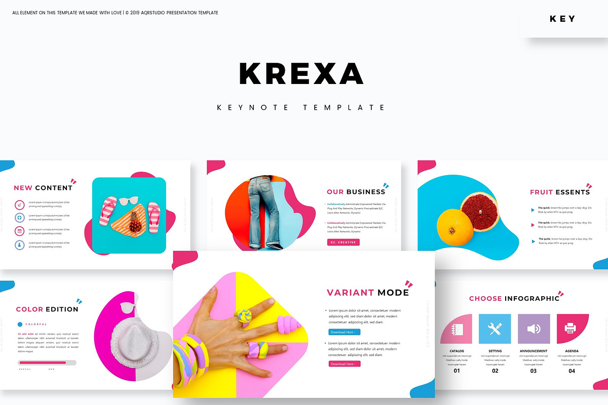 Krexa - Keynote Template, a Presentation Template by AQR Studio