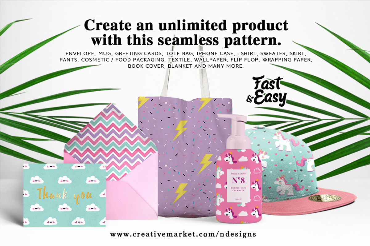 Unicorn Seamless Pattern, a Pattern Graphic by NDesigns (Photo 4 of 4)