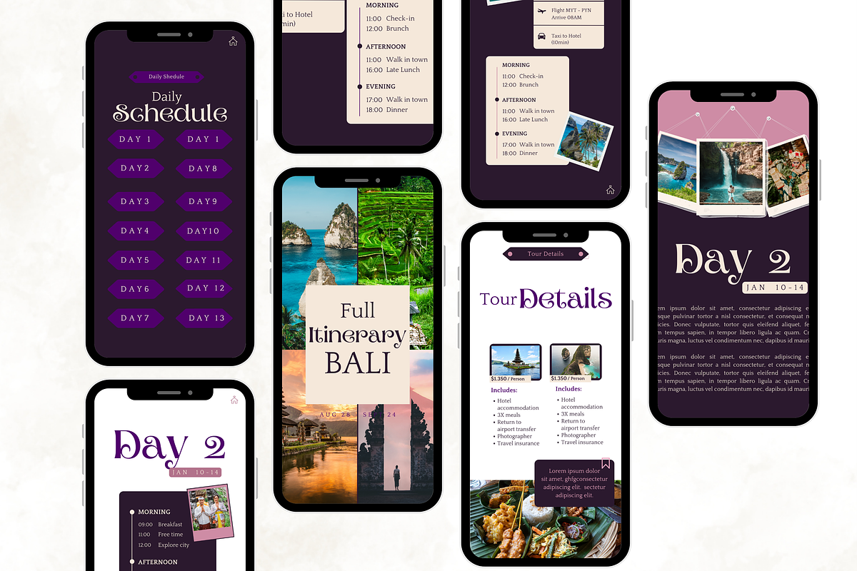 Bali Trip Itinerary Template, a Templates & Theme by Digital By Nikoleta (Photo 9 of 11)