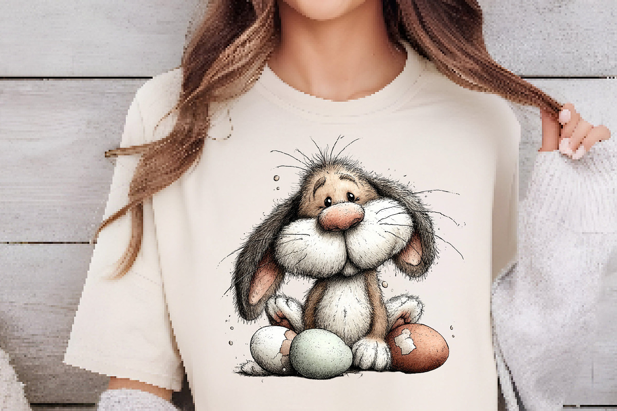 Whimsical Bunny Easter Clipart, an Illustration by DreamCafeArt (Photo 4 of 6)