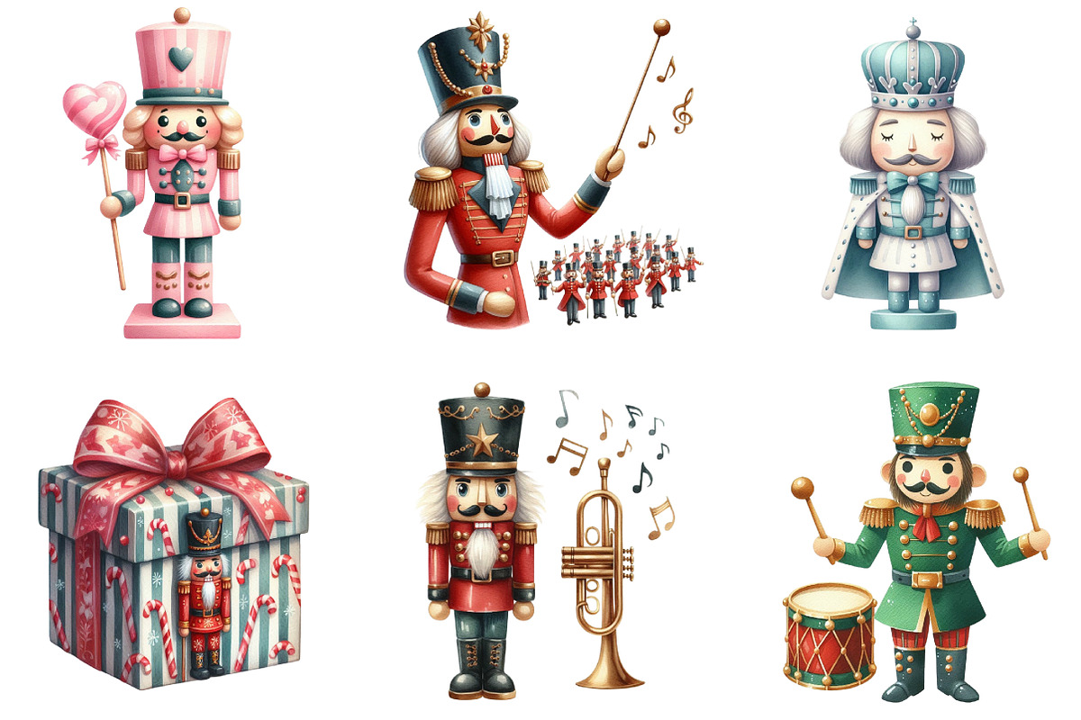 Christmas Nutcracker Clipart, an Illustration by DreamArtGraphic (Photo 5 of 6)
