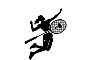 60 Badminton Player Smash Silhouette, a Person Illustration by Amazin_art (Thumbnail 34 of 37)