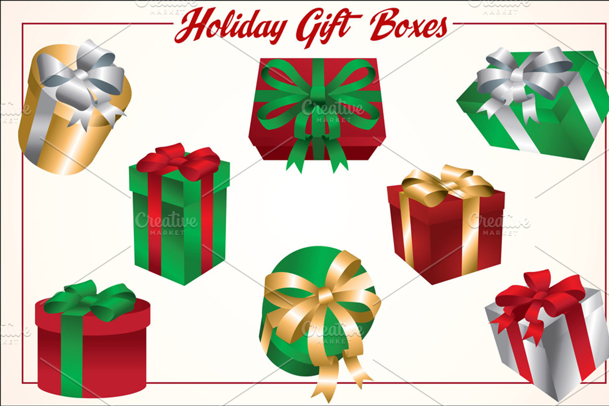 Holiday Gift Box Set, an Illustration by Girardspeed Designs (Photo 2 of 2)