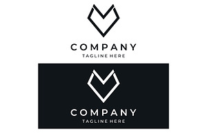 initial logo minimalist letter M, a Branding & Logo Template by LOGOCREATIVE