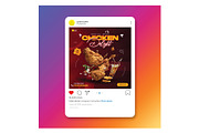 Fried Chicken Flyer Template, a Flyer Template by YUDesignStore (Thumbnail 3 of 6)