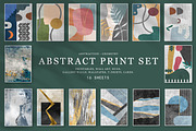 abstract geometric artwork prints, a Decorative Illustration by Muzi pear studio (Thumbnail 1 of 10)