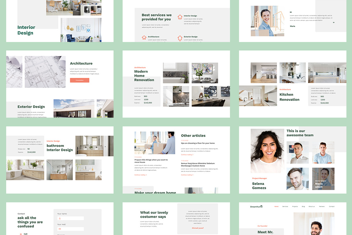 Real Estate Website Design Template, a Wireframe Template by INSPR STD (Photo 4 of 6)