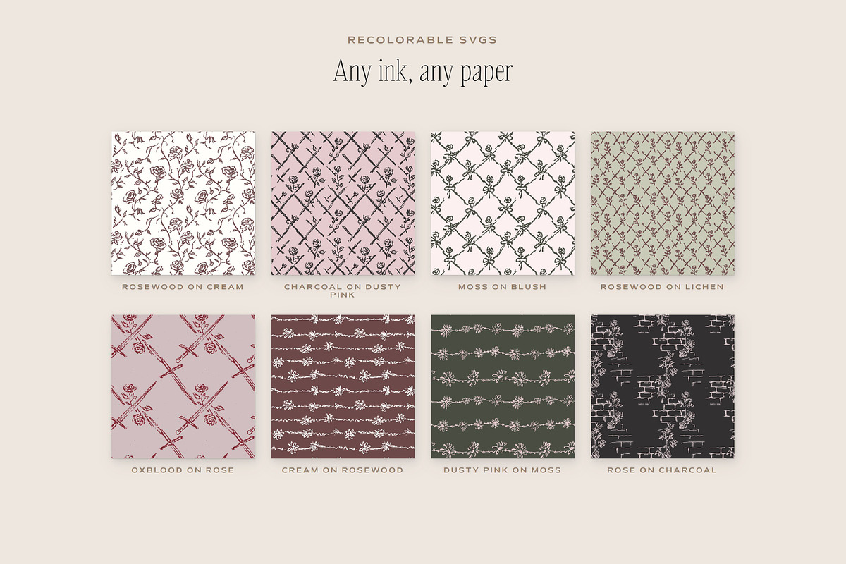 Roses & Florals Seamless Patterns, a Pattern Graphic by The October Creative (Photo 7 of 12)