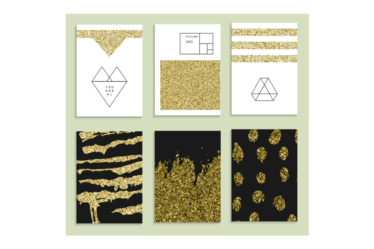 24 invitations with gold texture, a Card Template by Lera Efremova (Photo 5 of 5)