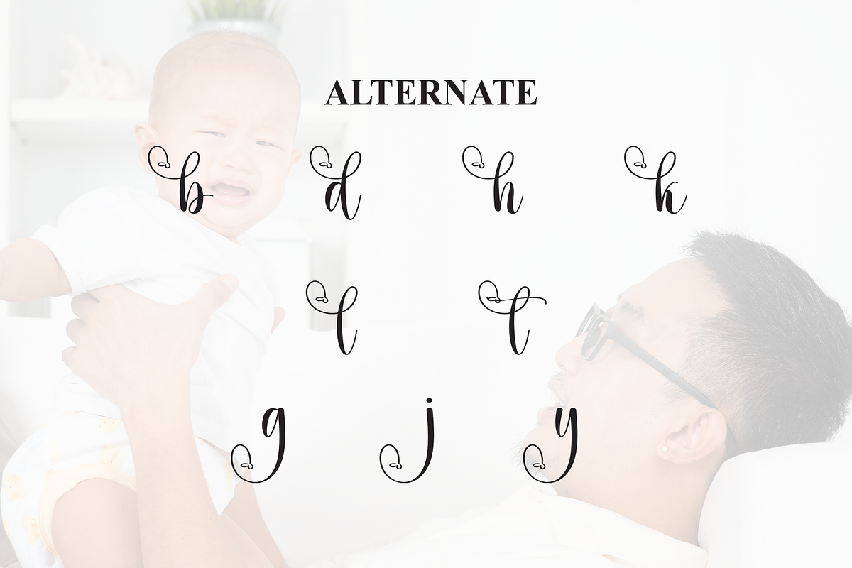 Baby Daddy | Script Font, a Handwritten Font by Scratchones (Photo 7 of 9)