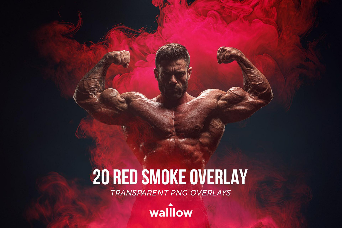 Red Smoke PNG Photo Overlays, a Layer Style Add-On by Walllow Creatives (Photo 1 of 6)